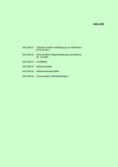 Maßnahmenkatalog Radverkehrskonzept